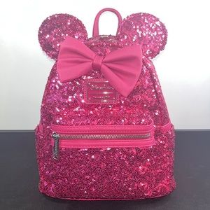Disney Parks Limited Edition Magenta Loungefly Minnie Mouse Backpack